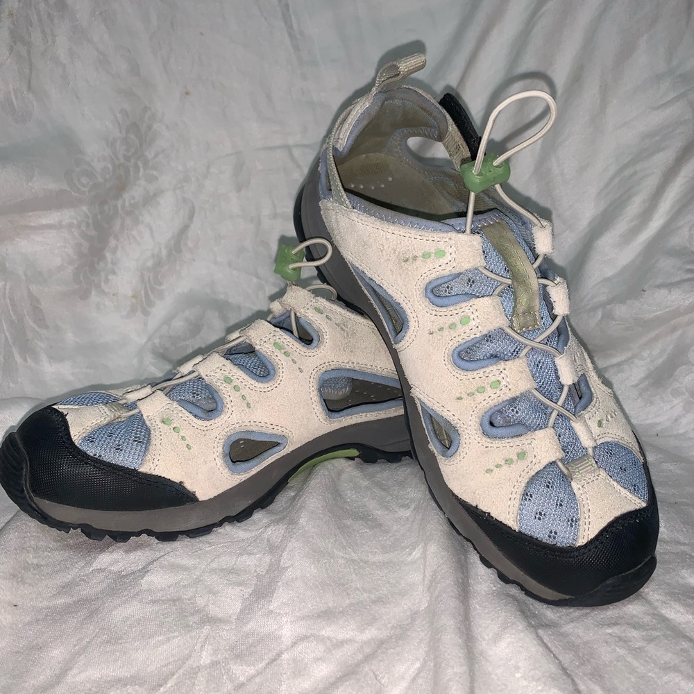 Lands' End Athletic Shoes - White, Blue, Black size 8